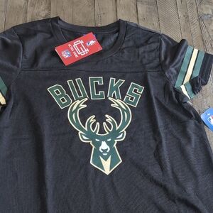 Milwaukee Bucks Black Mesh Like Shirt